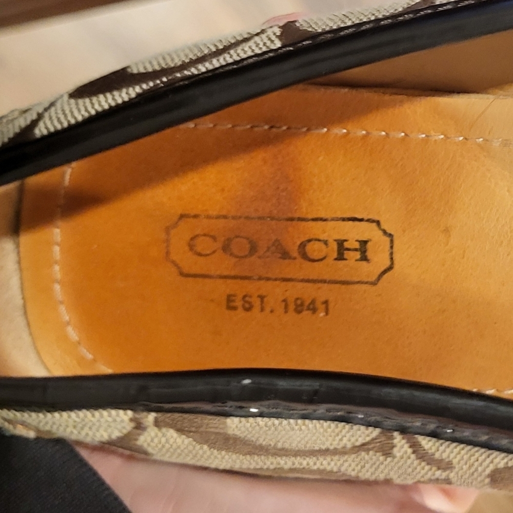 Coach Frida Signature Logo Monogram Canvas Driving Loafer Size 8.5 B - Picture 6 of 8